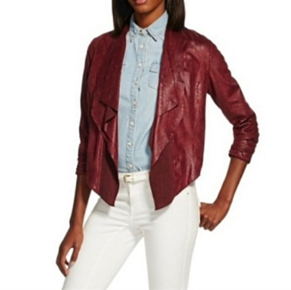 Knox Rose Jackets & Blazers - Knox Rose Faux Suede Draped Lightweight Jacket